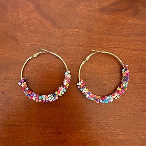 The Impeccable Pig Rainbow Beaded Hoops